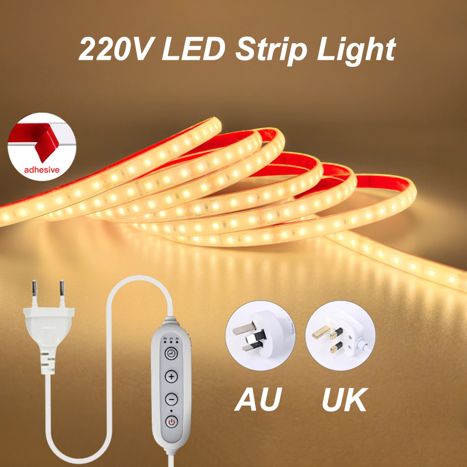 Outdoor Lighting Uk - شريط إضاءة LED لاصق بجهد 220