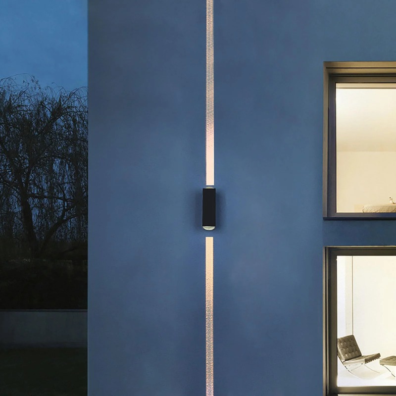 Outdoor Lighting Ip65 - مصباح جداري LED أسود من الألومنيوم