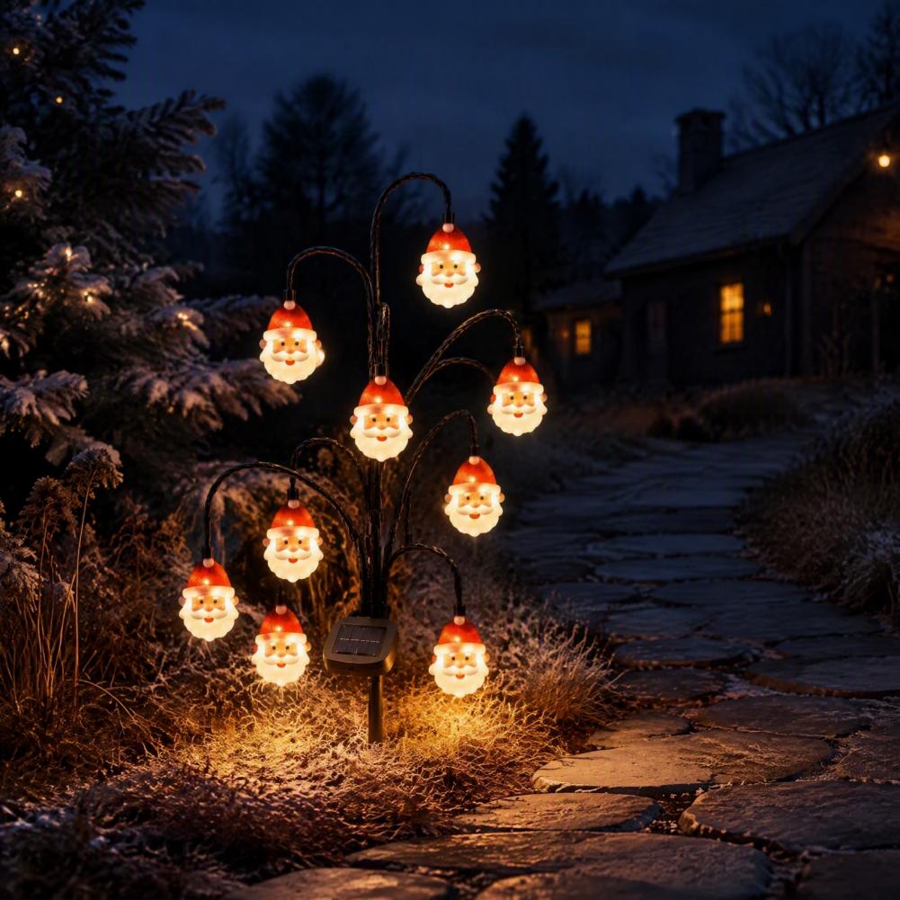 Outdoor Lighting Pathway - أضواء شجرة عيد الميلاد الشمسية المثبتة