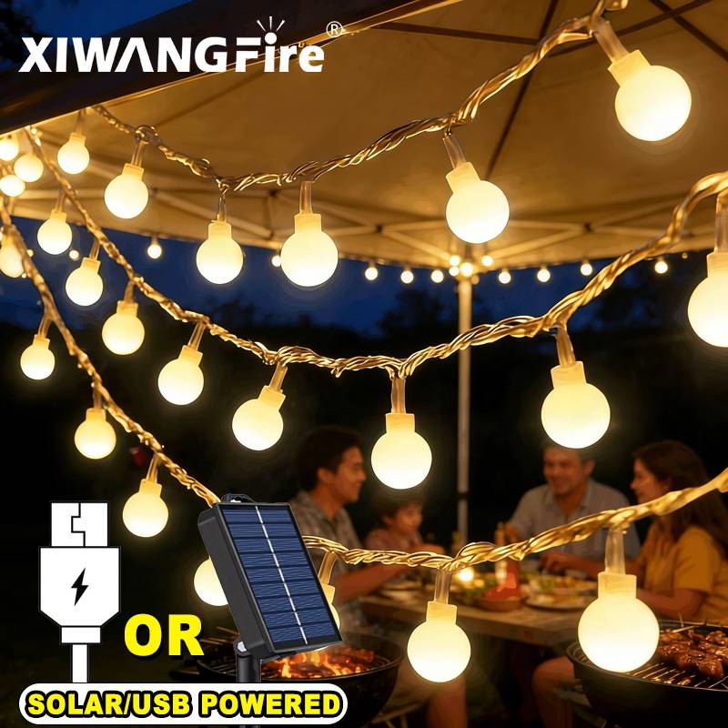 أضواء خيطية تعمل بالطاقة الشمس - مراجعة Outdoor Lighting Waterproof وسعره
