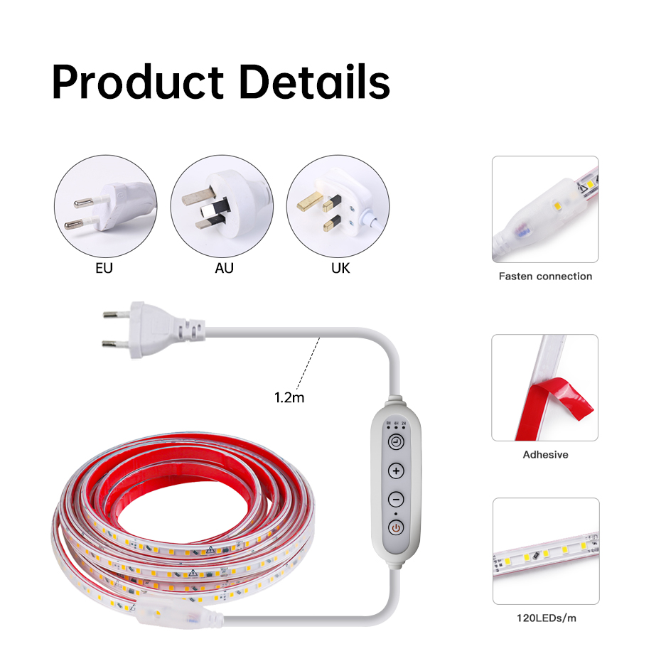 شريط إضاءة LED لاصق بجهد 220 ف - مراجعة Outdoor Lighting Uk وسعره