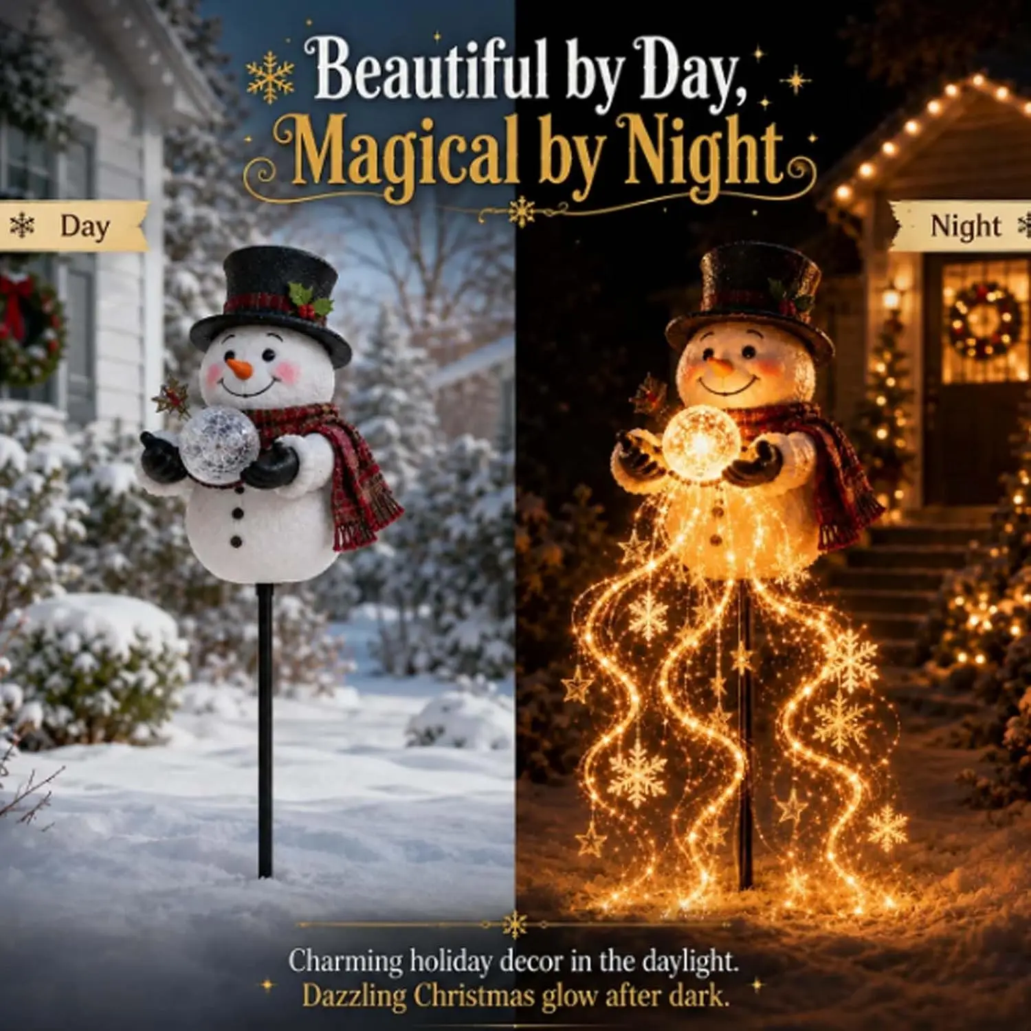 إضاءة LED على شكل رجل الثلج وس - مراجعة Outdoor Lighting Pathway وسعره
