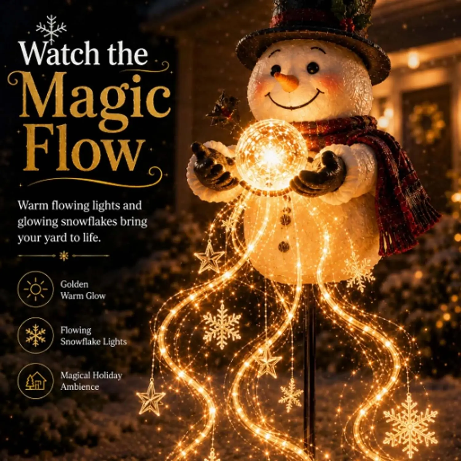 إضاءة LED على شكل رجل الثلج وس - مراجعة Outdoor Lighting Pathway وسعره