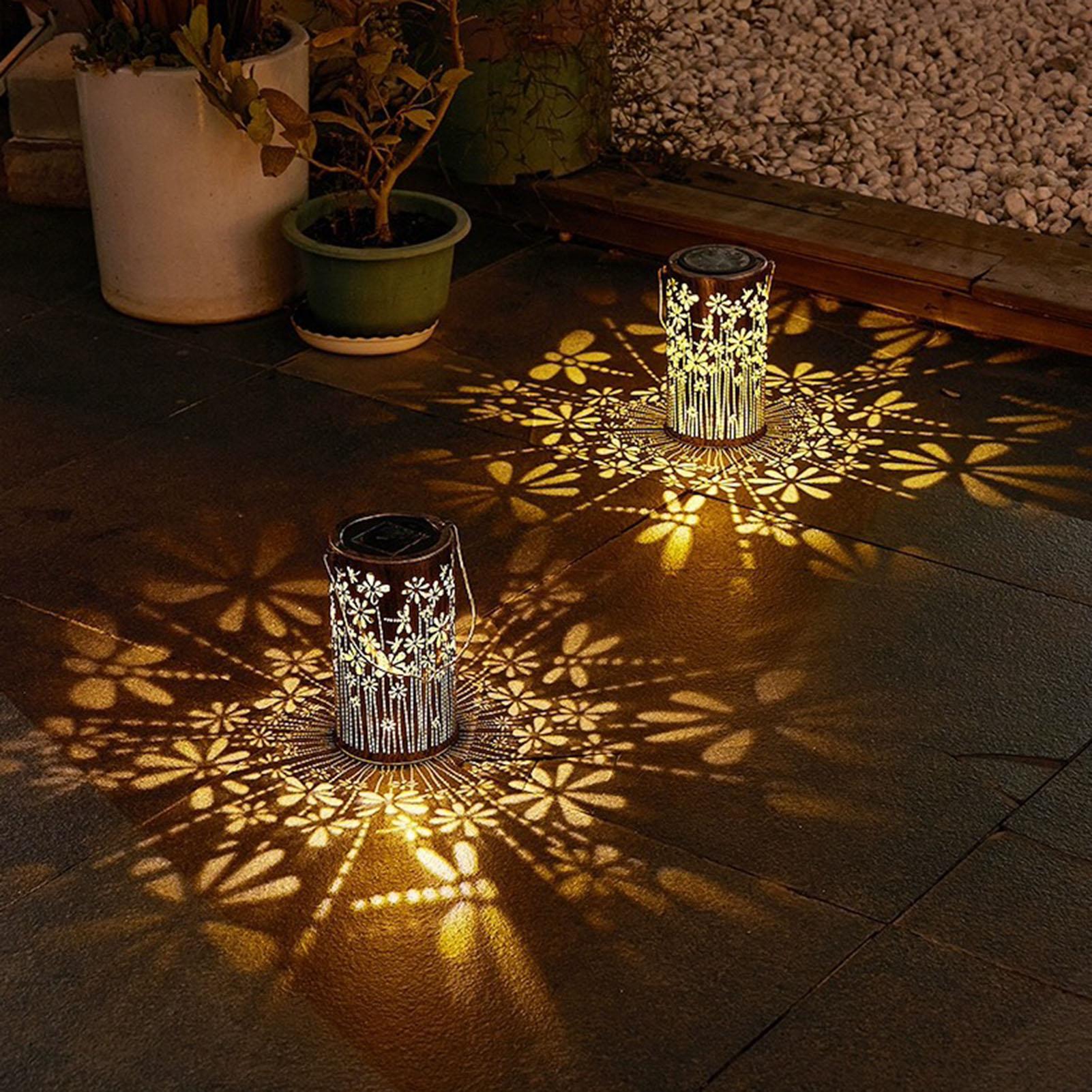فوانيس شمسية ملونة على شكل زهو - مراجعة Outdoor Lighting Pathway وسعره