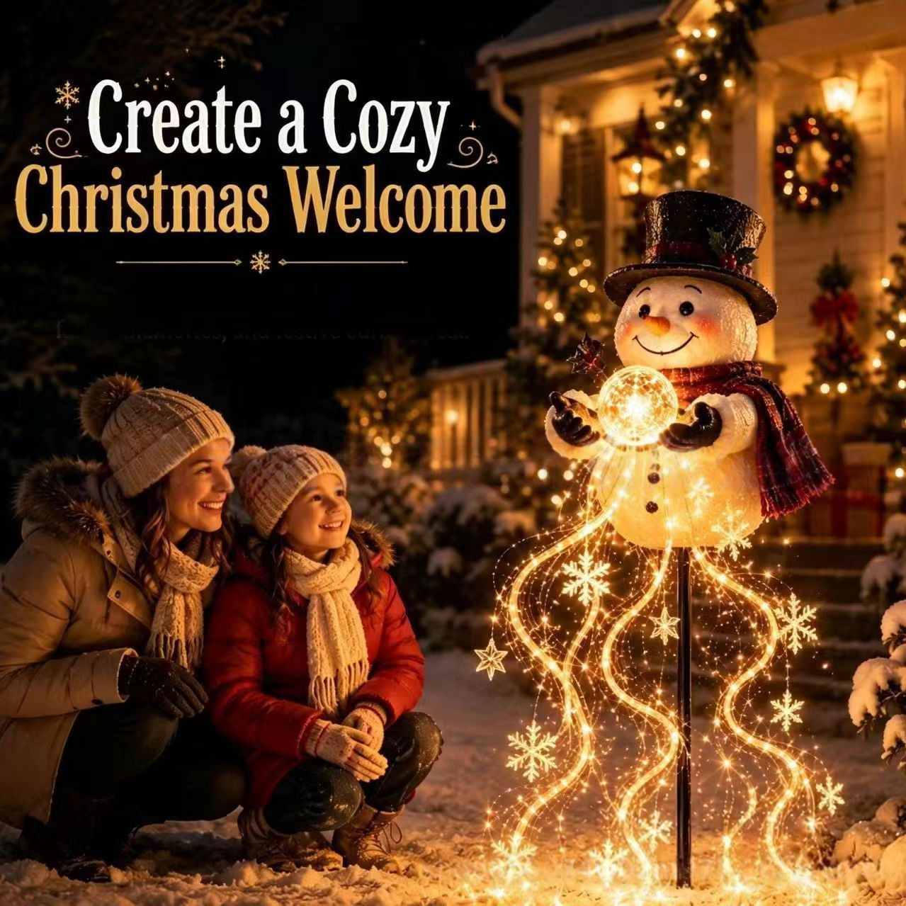 زينة رجل الثلج المضيئة لعيد ال - مراجعة Outdoor Lighting Effects وسعره