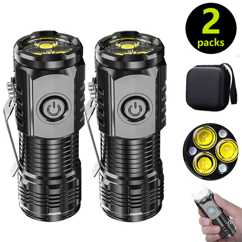 مصباح يدوي صغير 3LED مع مشبك ق - مراجعة Outdoor Lighting Black وسعره