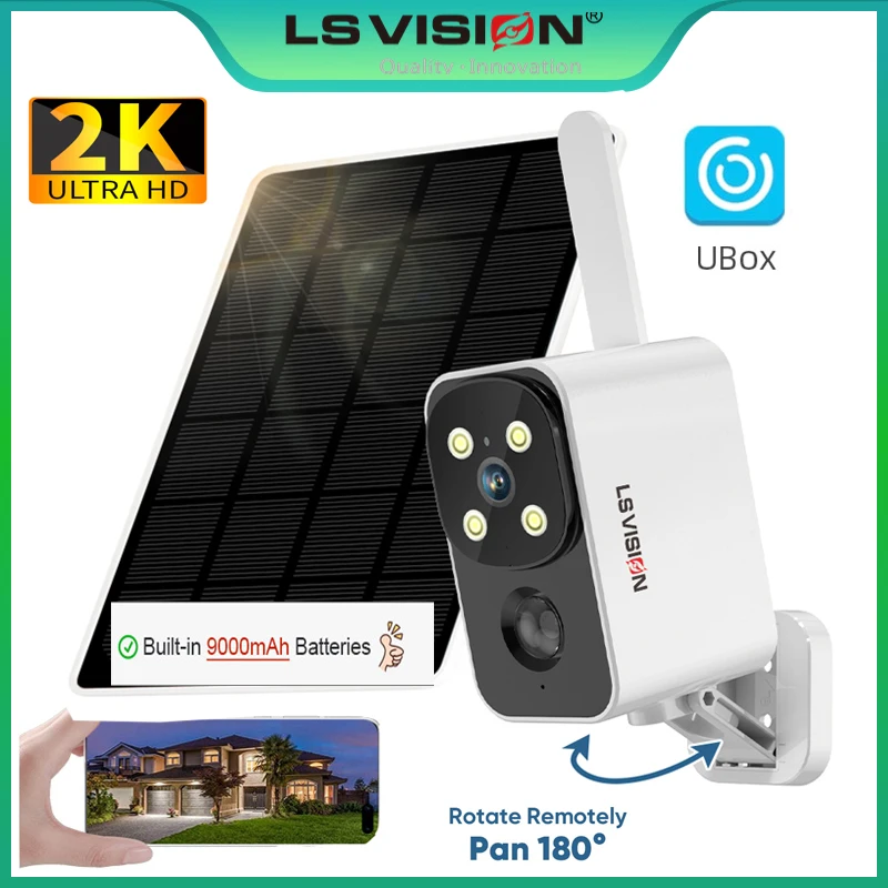 LS VISION كاميرا تعمل بالطاقة  - مراجعة Outdoor Lighting Wireless وسعره