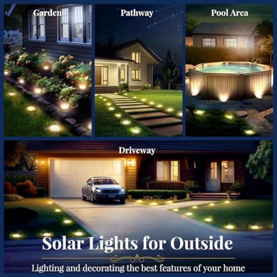 أضواء أرضية تعمل بالطاقة الشمس - مراجعة Outdoor Lighting And Landscape وسعره
